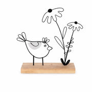 Decorazione per finestra - Vogel in filo - Decorazione estiva moderna - Dimensioni 20 cm - Design scandinavo - Materiali naturali