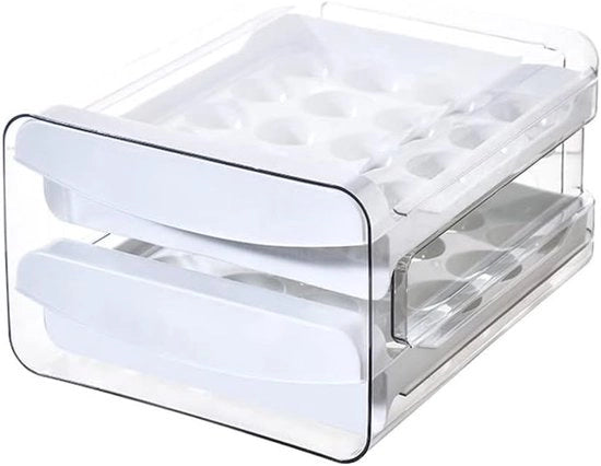 Scatola di conservazione degli uova - 40 celle - 2 livelli - Scatola di conservazione degli uova - Raffreddamento - Stivale - Sistema di carrello - Per cucina - Pic nic - Ristorante