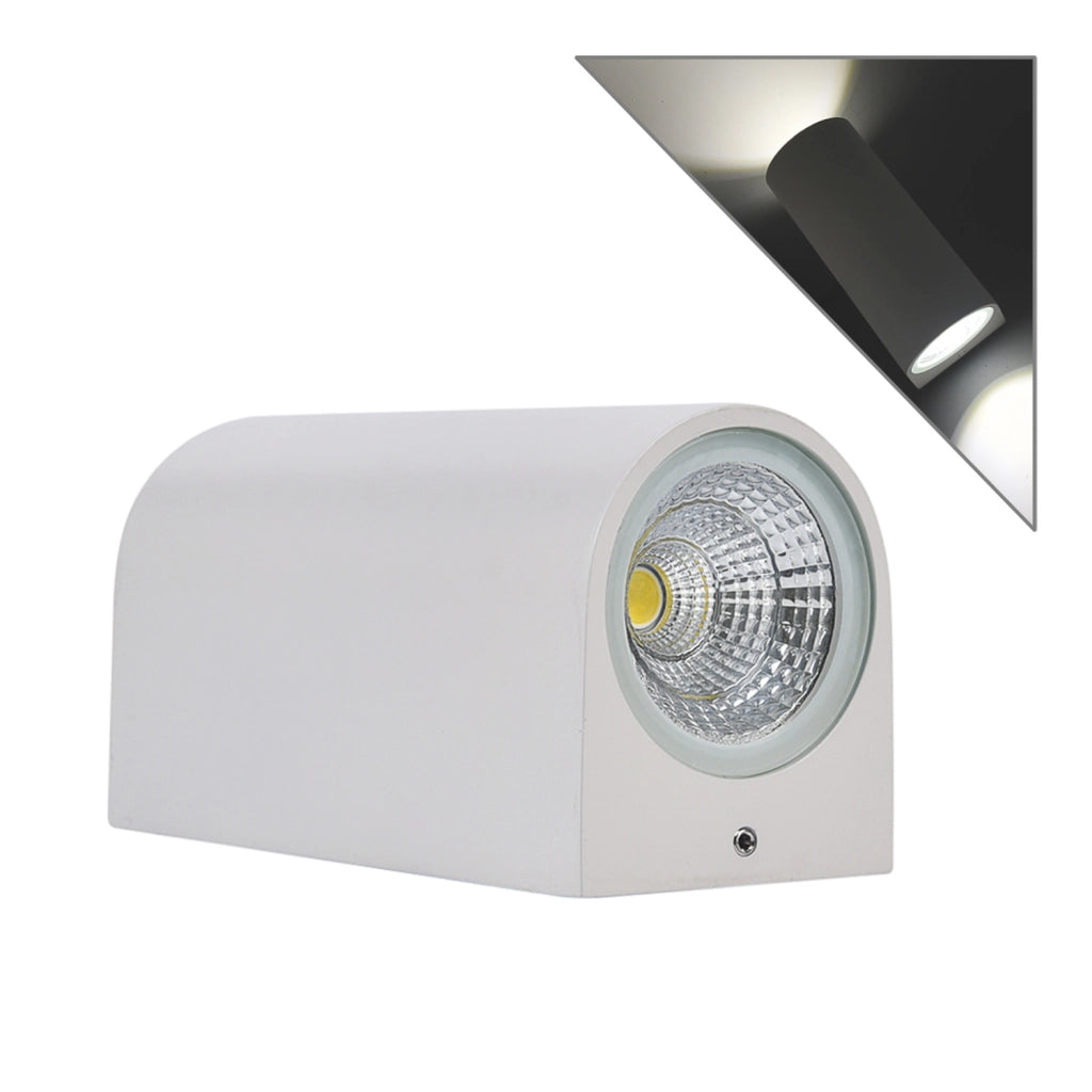 APPLIQUE LED 6W CON DOPPIA EMISSIONE LUMINOSA A LUCE NATURALE 4000K° - DESIGN CILINDRICO IN ALLUMINIO PER ESTERNI IP65