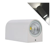 APPLIQUE LED 6W CON DOPPIA EMISSIONE LUMINOSA A LUCE NATURALE 4000K° - DESIGN CILINDRICO IN ALLUMINIO PER ESTERNI IP65