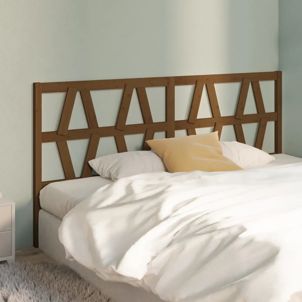 Testiera per Letto Miele 186x4x100 cm in Legno Massello di Pino