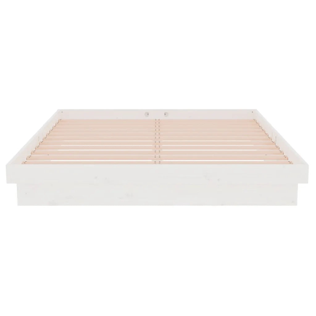 Giroletto-Struttura Letto Bianco in Legno Massello 135x190 cm Double 162751