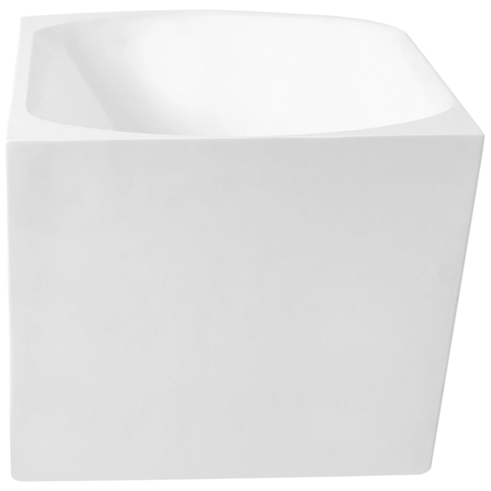 Vasca da bagno angolare 170 x 79 cm bianco opaco in stile moderno lato destro
