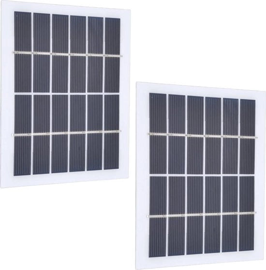Pannelli Solari Caricabatterie 2 Pezzi 2W 6V - Caricabatterie Solari - Impianti per Autoveicoli Barche - Caricabatterie Solari Idrorepellenti - Escursioni Campeggio Emergenza.