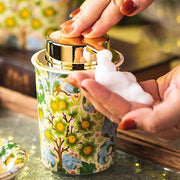 Dispensatore di Sapone in Schiuma Ceramico Vintage - Bagno & Cucina - Riempibile - Oro