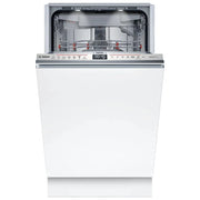 Bosch SPV6EMX09E Serie 6 Lavastoviglie Smart da incasso a scomparsa totale 10 coperti Cestelli personalizzabili Motore EcoSilence Drive Informazioni lavaggio a pavimento 45 cm.