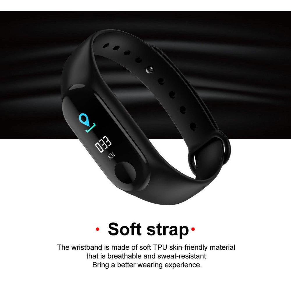 Trade Shop - Smartwatch Bracciale Orologio Bluetooth Cardiofrequenzimetro Contapassi Fitness -