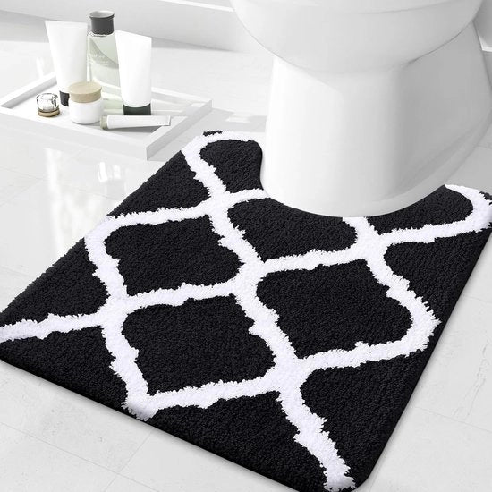 Matrice antiscivolo per bagno, asciugabile, con fori di aerazione, morbida e alta densità, 50 x 60, nero