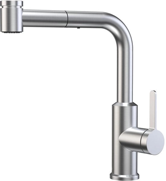 Kraan da cucina con maniglia estensibile con 2 getti d'acqua, alta pressione da cucina con maniglia estensibile per doccia, kraan da cucina con 360° di rotazione, miscelatore da cucina unico giro, kraan da cucina in acciaio inossidabile.