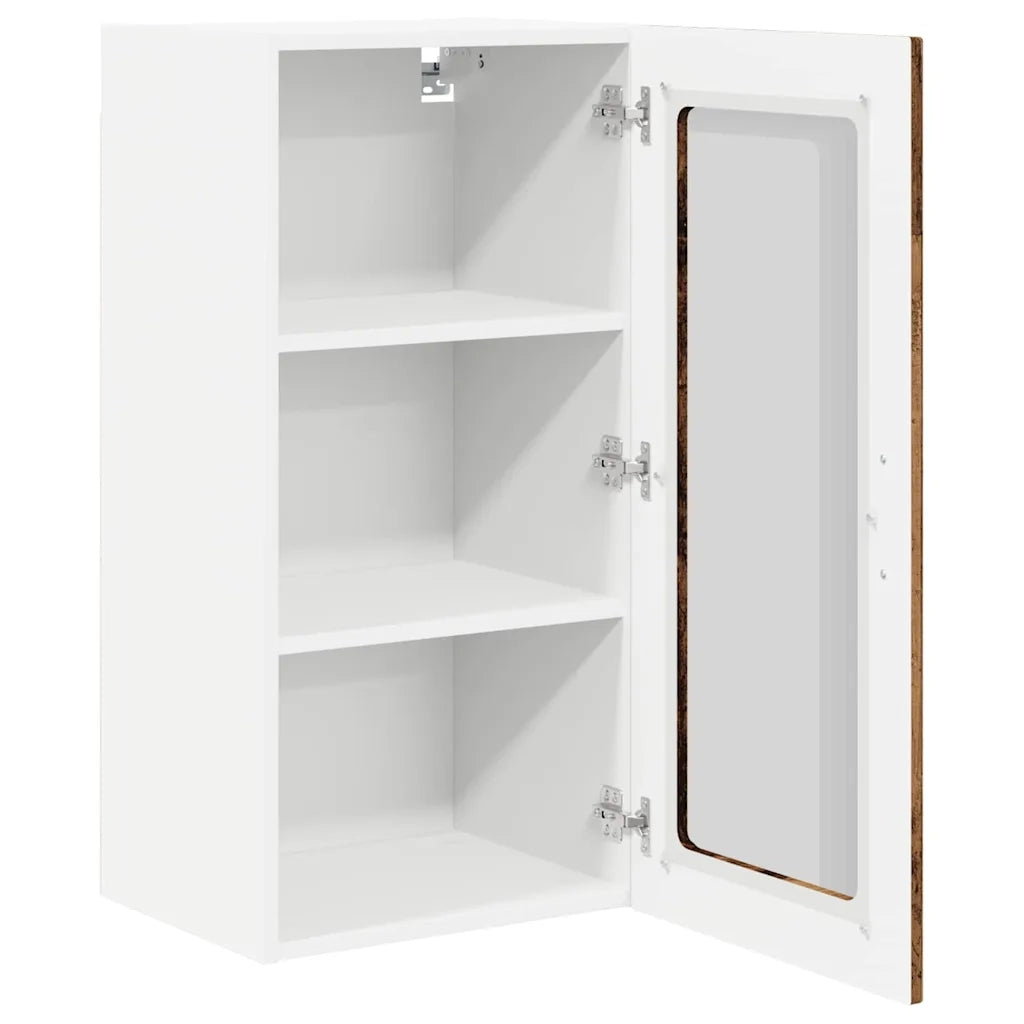 Mobile da cucina con porta 2 pz-Set di 2 Armadio da cucina Legno vecchio 40 x 31 x 80 cm