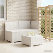 Divano da esterno-Divano da Giardino a 2 Posti Aspetto Rattan PP Bianco