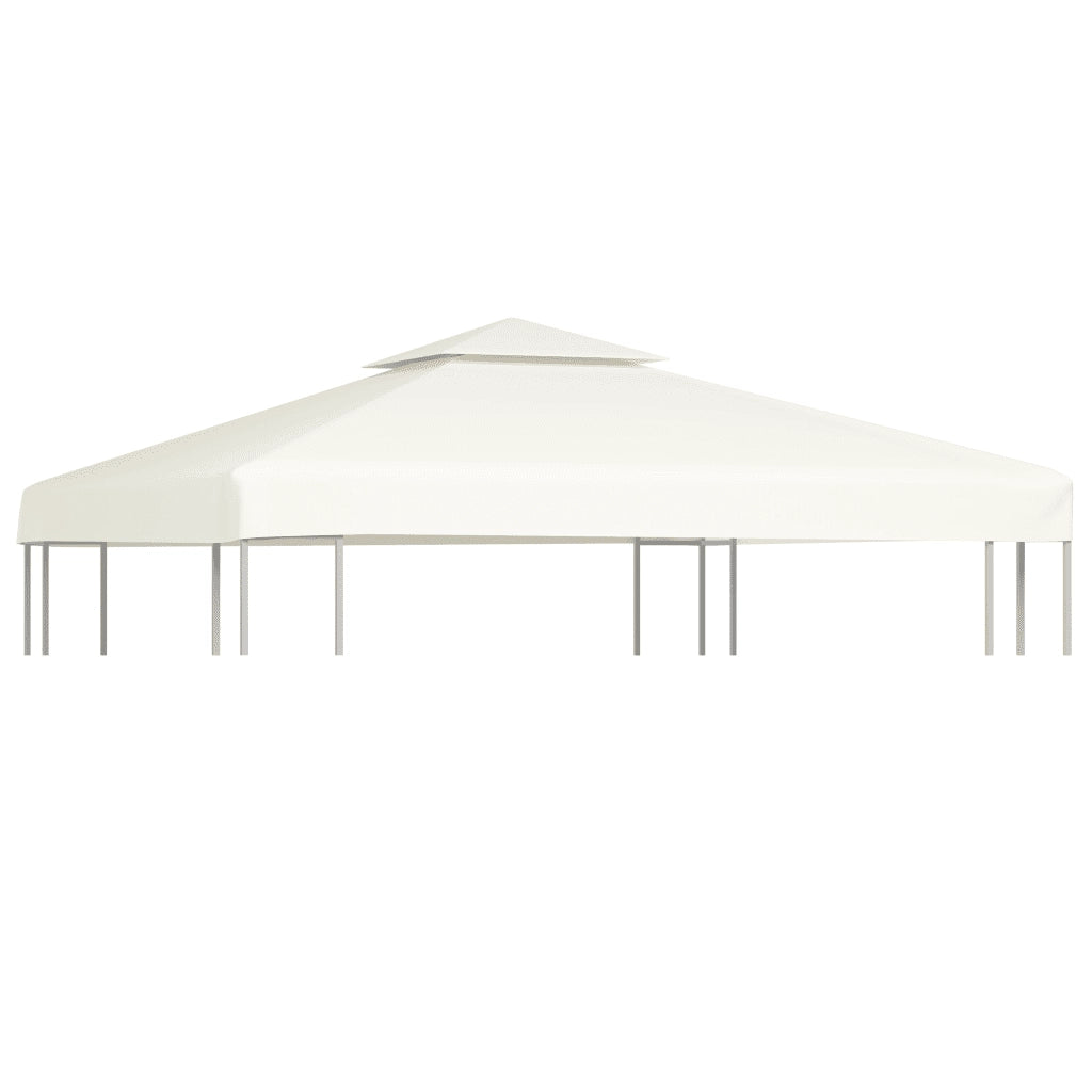 Telo di Ricambio per Gazebo 310g/mÂ² Bianco Crema 3x3m