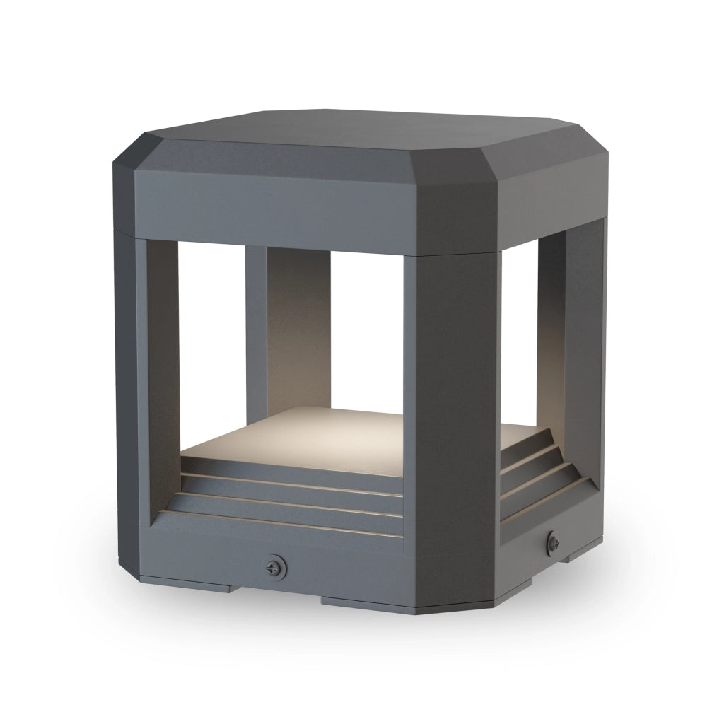 Lampada Da Terra Moderna Per Esterno Alluminio Grigio Luce Led 13W Ip65
