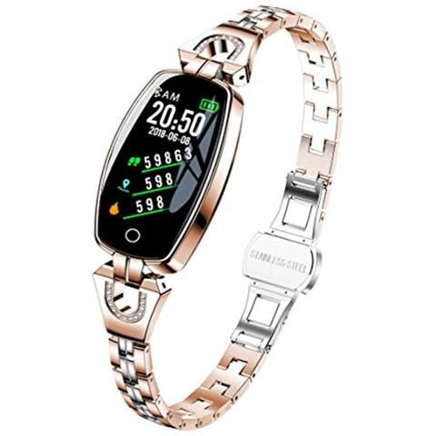 I-bike smart lux resistente all’acqua ip67 display tft bluetooth per fitness con contapassi e cardiofrequenzimetro colore oro - italia