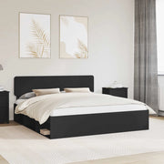 Struttura del letto Nero 200 x 200 cm Pino massello 3412034