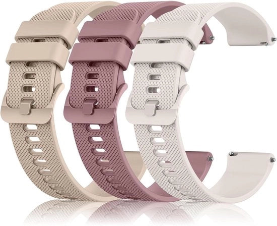 Cinturini orologio in silicone 20mm per donne e uomini, adatti per Garmin Venu e Venu 2 Plus - Set di 3.
