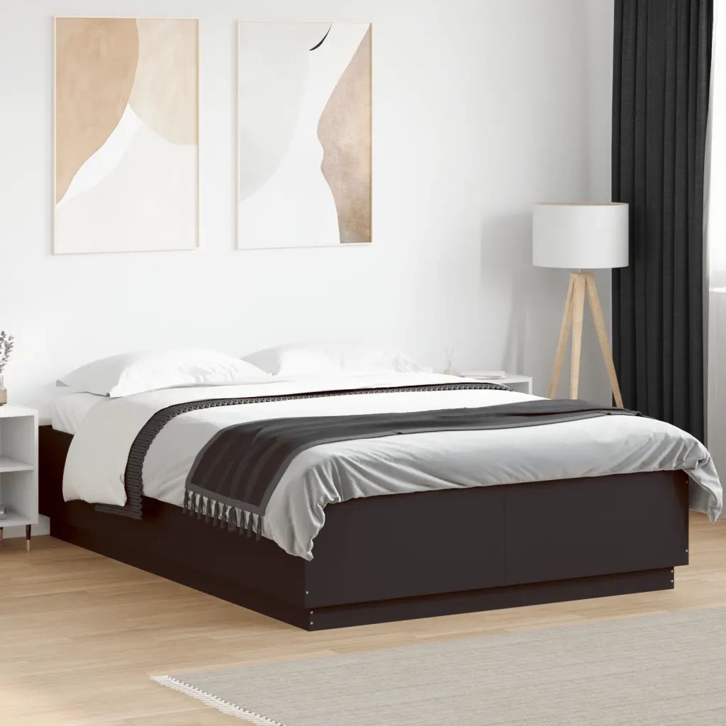 Giroletto con Luci LED Nero 150x200 cm in Legno Multistratocod mxl 91227