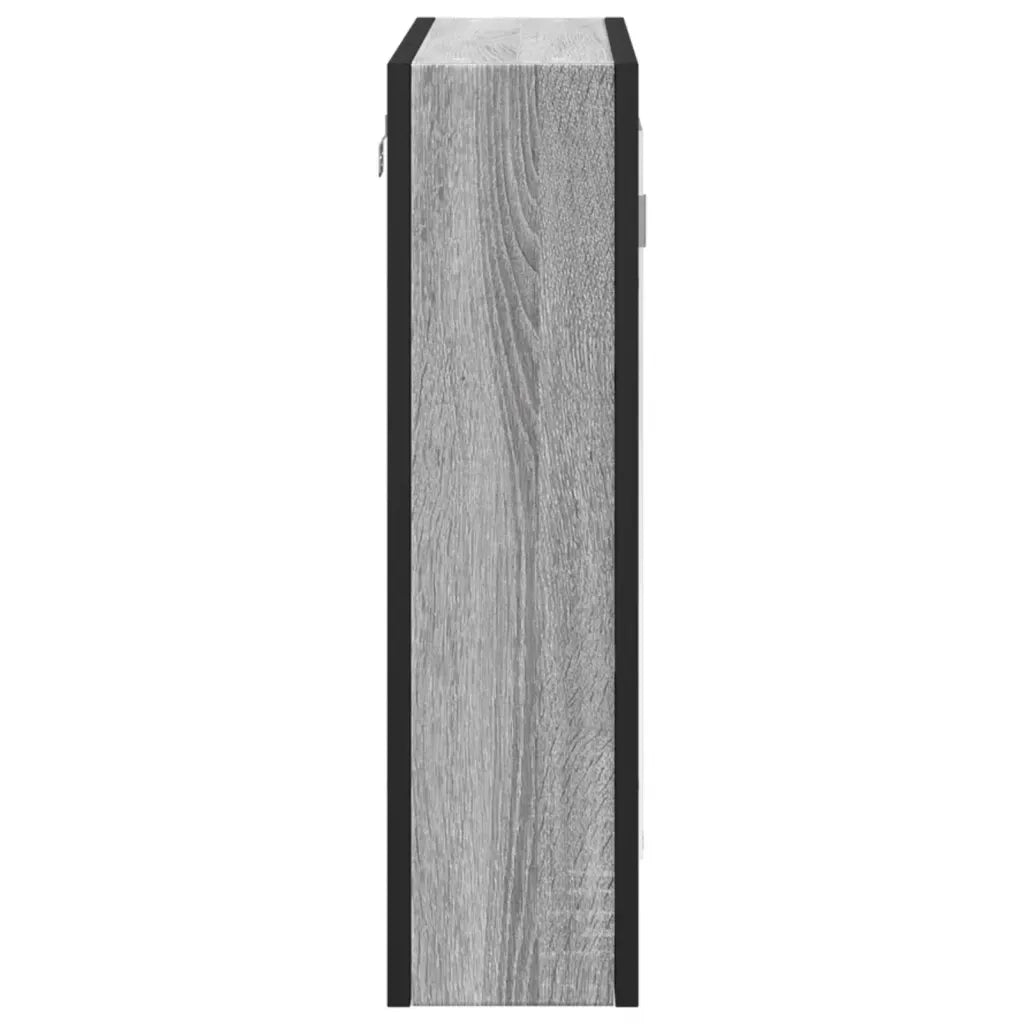 Mobile Specchio da Bagno-Armadietto a Specchio da Bagno Grigio Sonoma 60x16x60 cm Multistrato 897262