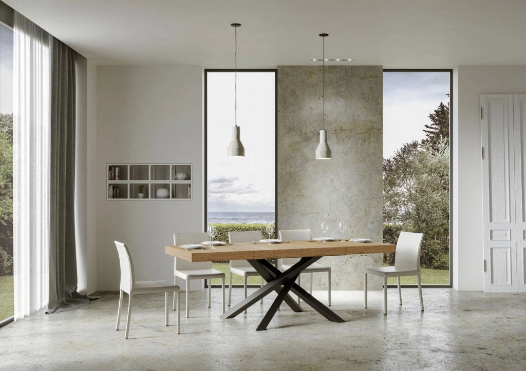 Tavolo Allungabile 140/244x90x77 cm Volantis Premium Quercia Natura