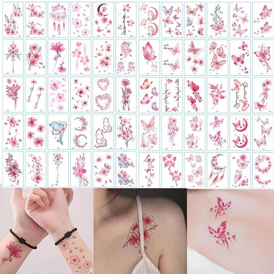Tattoo temporanei per bambini 60 aghi - Tattoo per bambini - Tattoo per la pelle delicata - Tattoo falso - Tattoo impermeabile all'acqua - Ideali per la festa di compleanno dei bambini