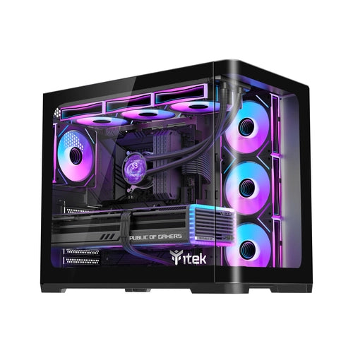 itek DARK CAVE CURVED Tower Nero