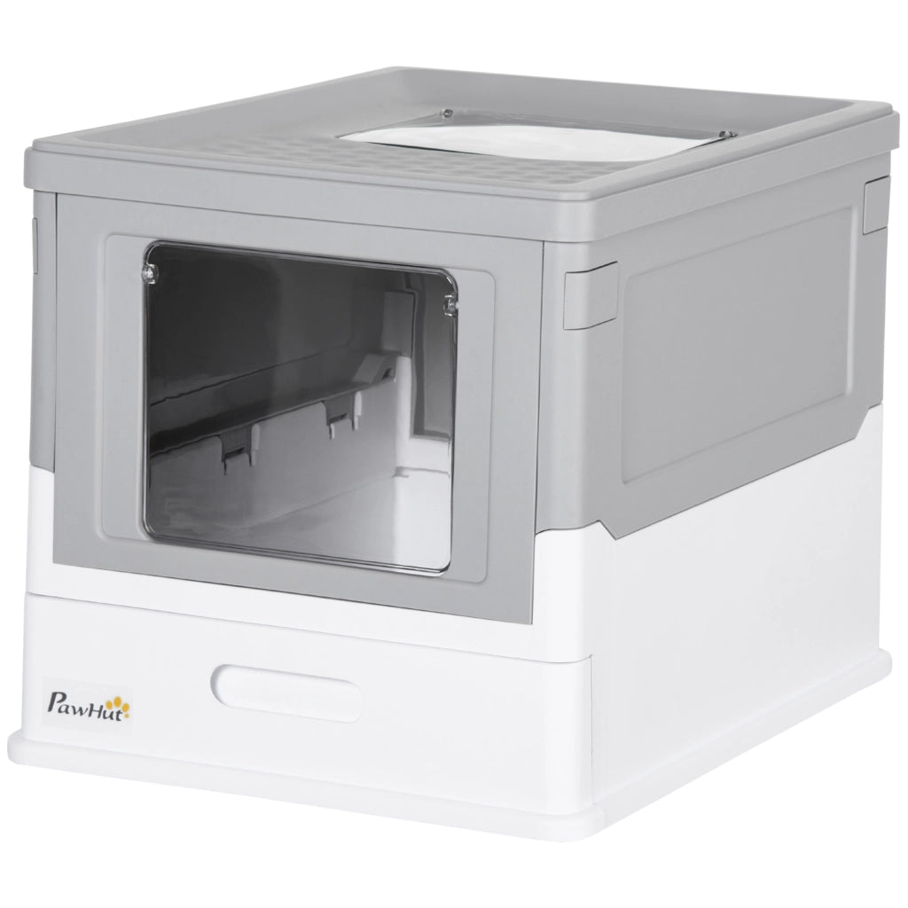 Arenero per Gatti ¨C zephmum ¨C Grigio e Bianco 47.5x35.5x36.7 cm