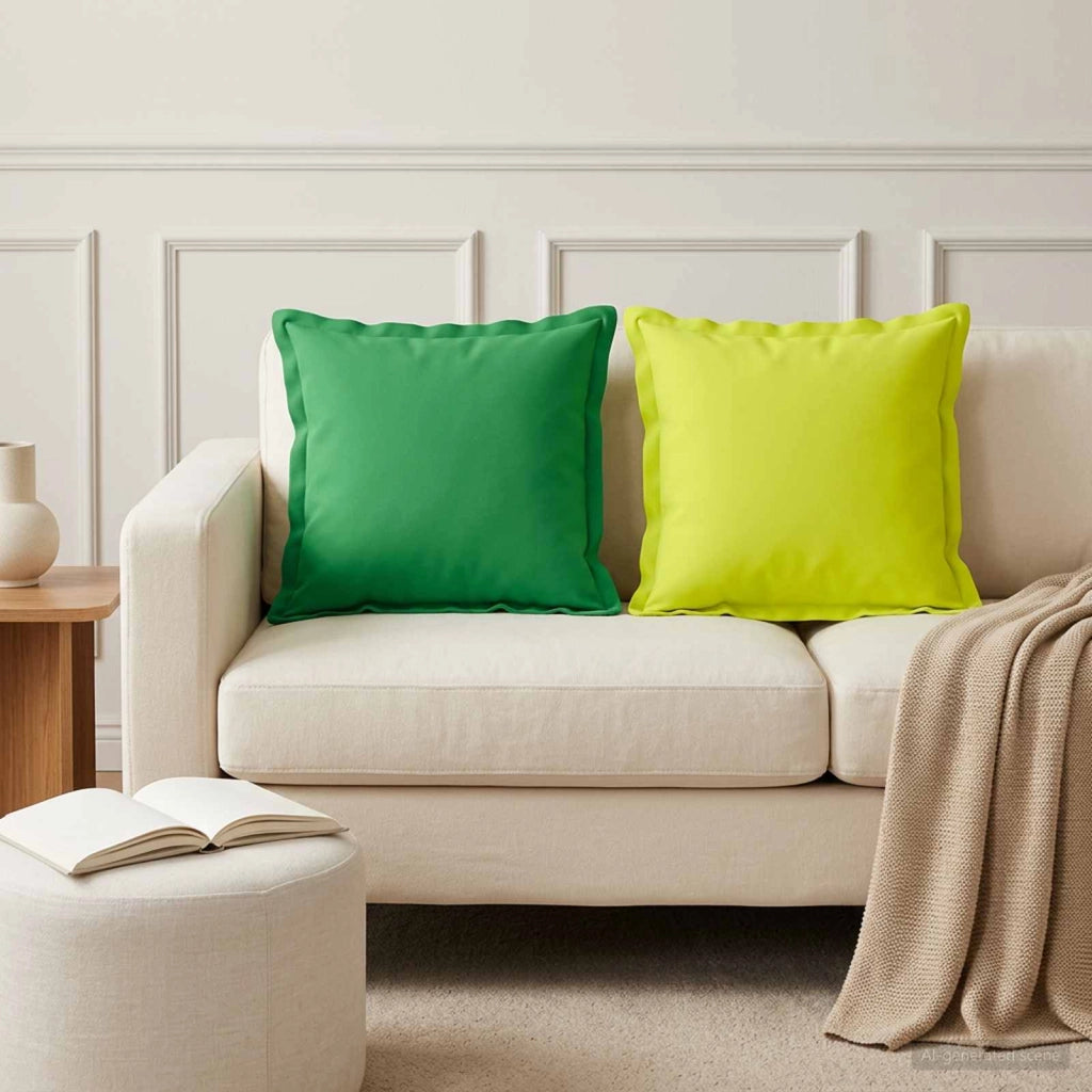 Federa 2 pz HOUTEN Verde 30 x 30 cm Poliestere 915911