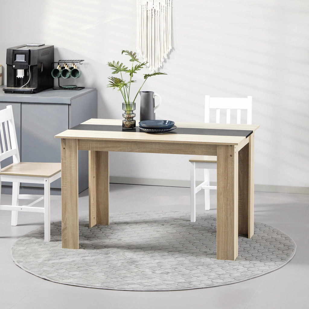 Tavolo da Pranzo Allungabile Moderno ¨C Zephmum ¨C Rovere e Nero 120x69x75 cm