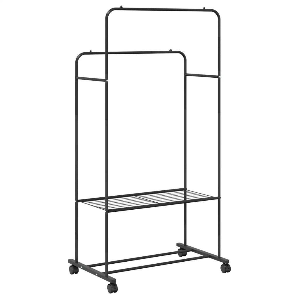 Stendibiancheria con lo scaffale Nero 80 x 53 x 156 cm 42021356