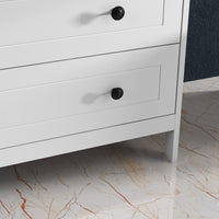 Cassettiera 5 Cassetti 74x40x91 cm in Legno  Bianco