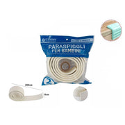 Trade Shop - Paraspigoli Sicurezza Bordo Tavolo Coprispigoli Bianca Bambini Neonati 2mt 69639 -
