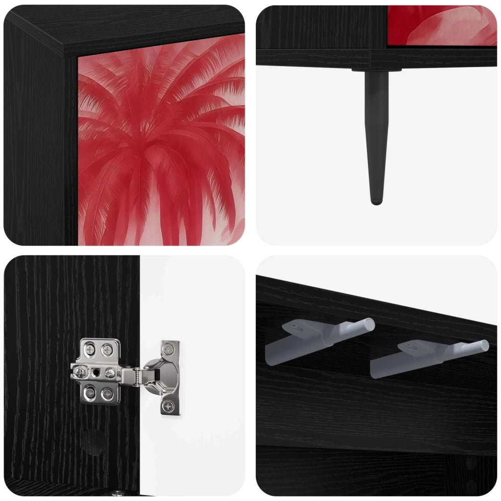 Credenza AACHEN Rovere Nero 102 x 33 x 76 cm 8006986