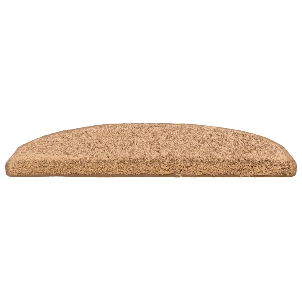 Tappetini per scale autoadesivi 15 pcs Beige 80 x 24,5 x 3,5 cm