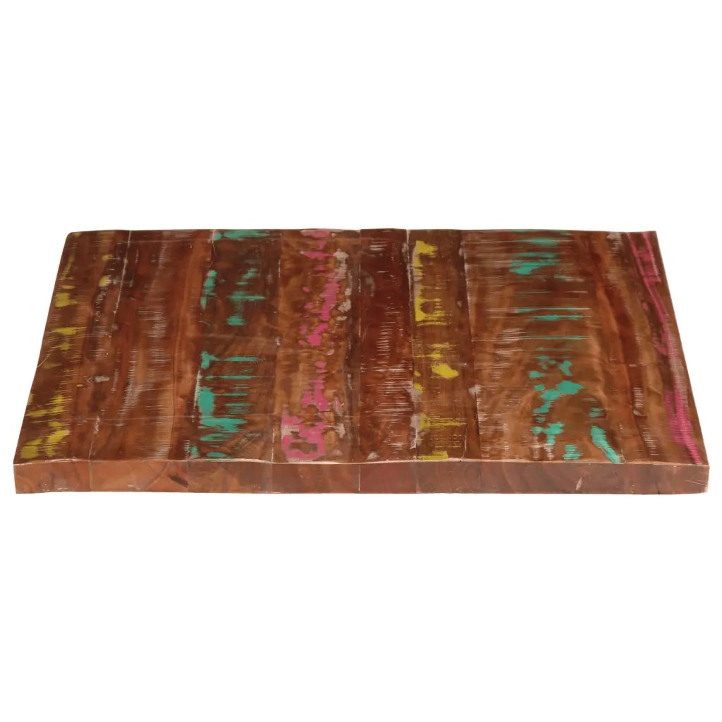 Piano Tavolo 90x80x2,5 cm Rettangolare in Massello di Recupero 371080