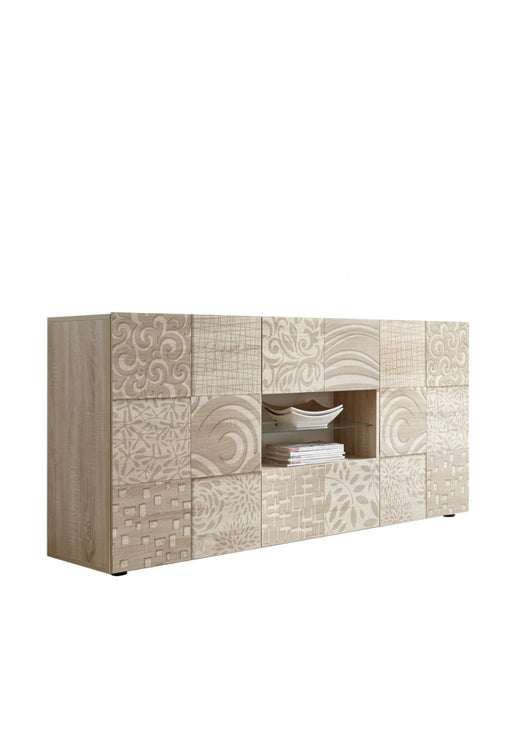 Mobile Buffet 2 Ante 2 Cassetti 180x42x84 cm in Legno TFT Blossom Rovere Samoa