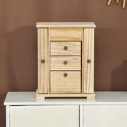 SCATOLA PORTAGIOIE 26,5x16x33,5 cm Legno Marrone con specchio integrato