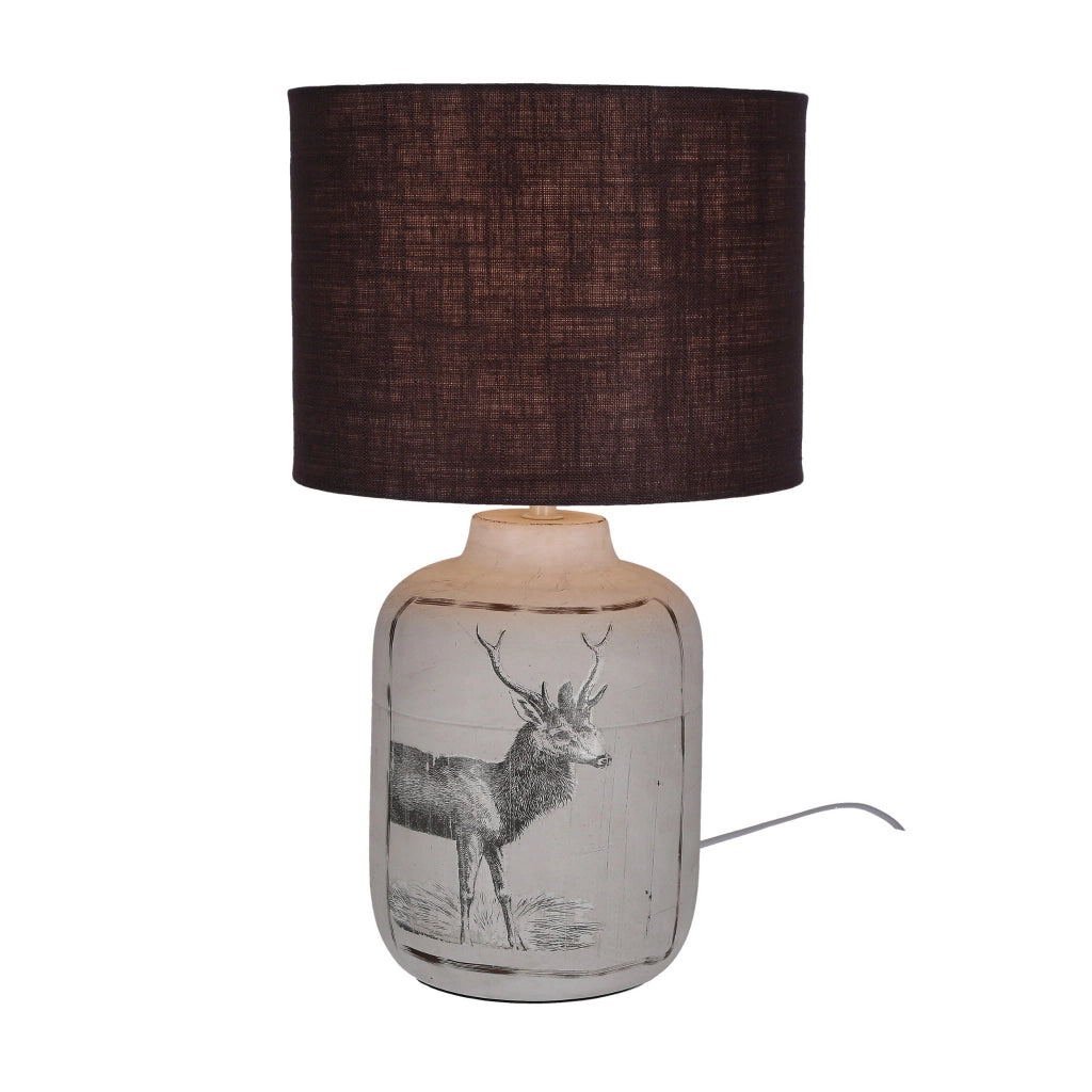 Lampada da tavolo Candellux Walia bianca ceramica 40 cm