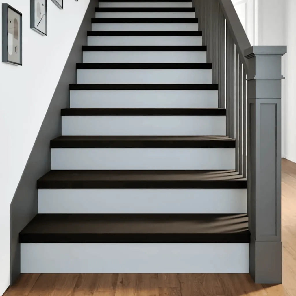 vidaXL Gradini 16 pz Marrone Scuro 100x30x2 cm Legno Massello Rovere