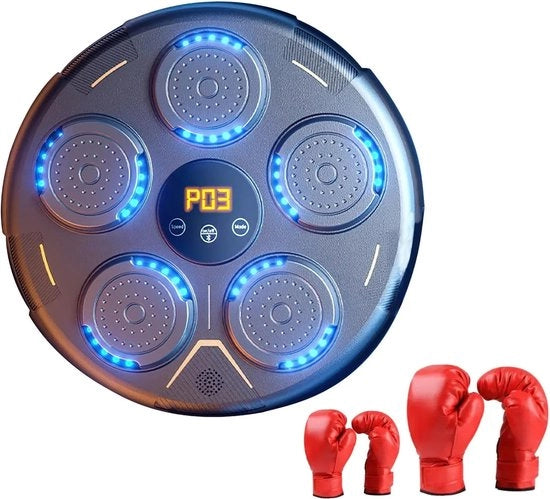 Macchina di Boxe con Musica - Incluso Pugilato - Bluetooth - Sacchetto da Boxe - Borse da Boxe - Con Guanti da Boxe
