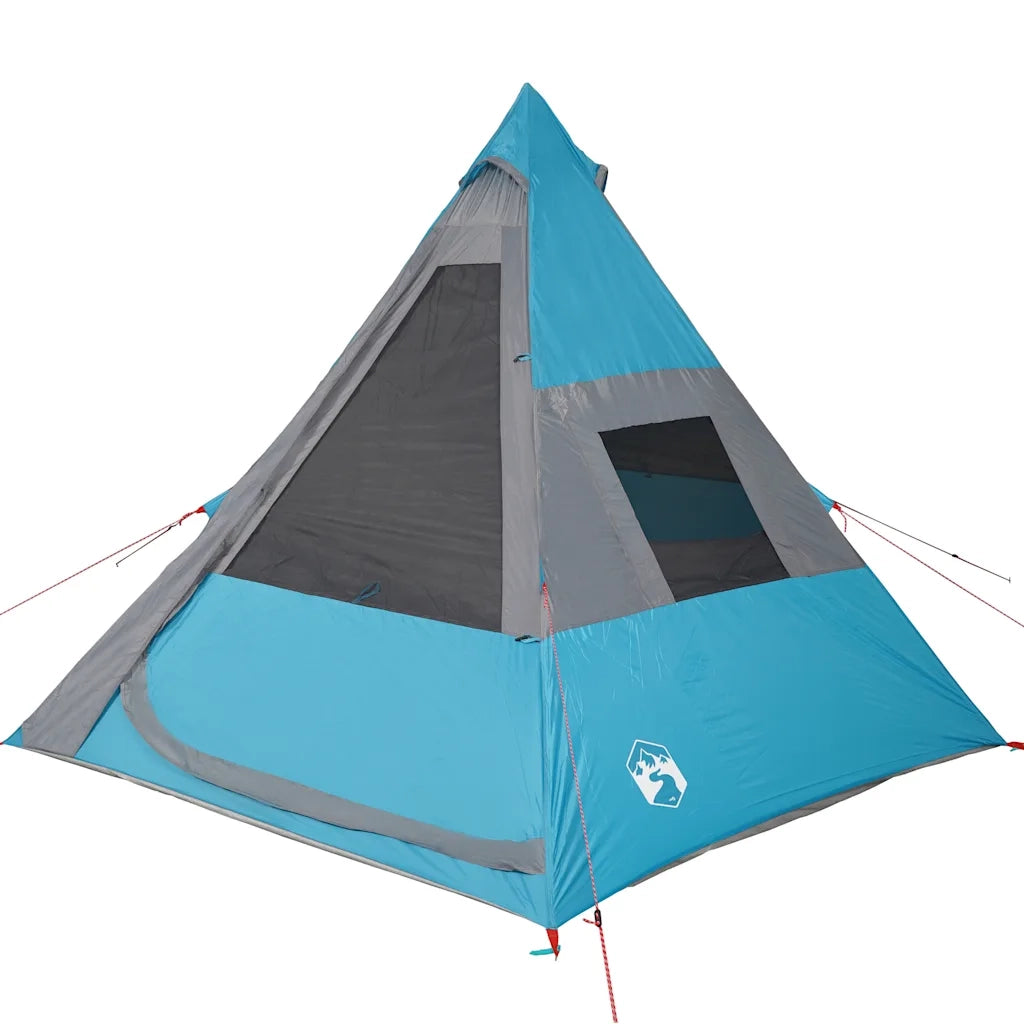 Tenda da Campeggio Tipi per 7 Persone Blu Impermeabile 94428