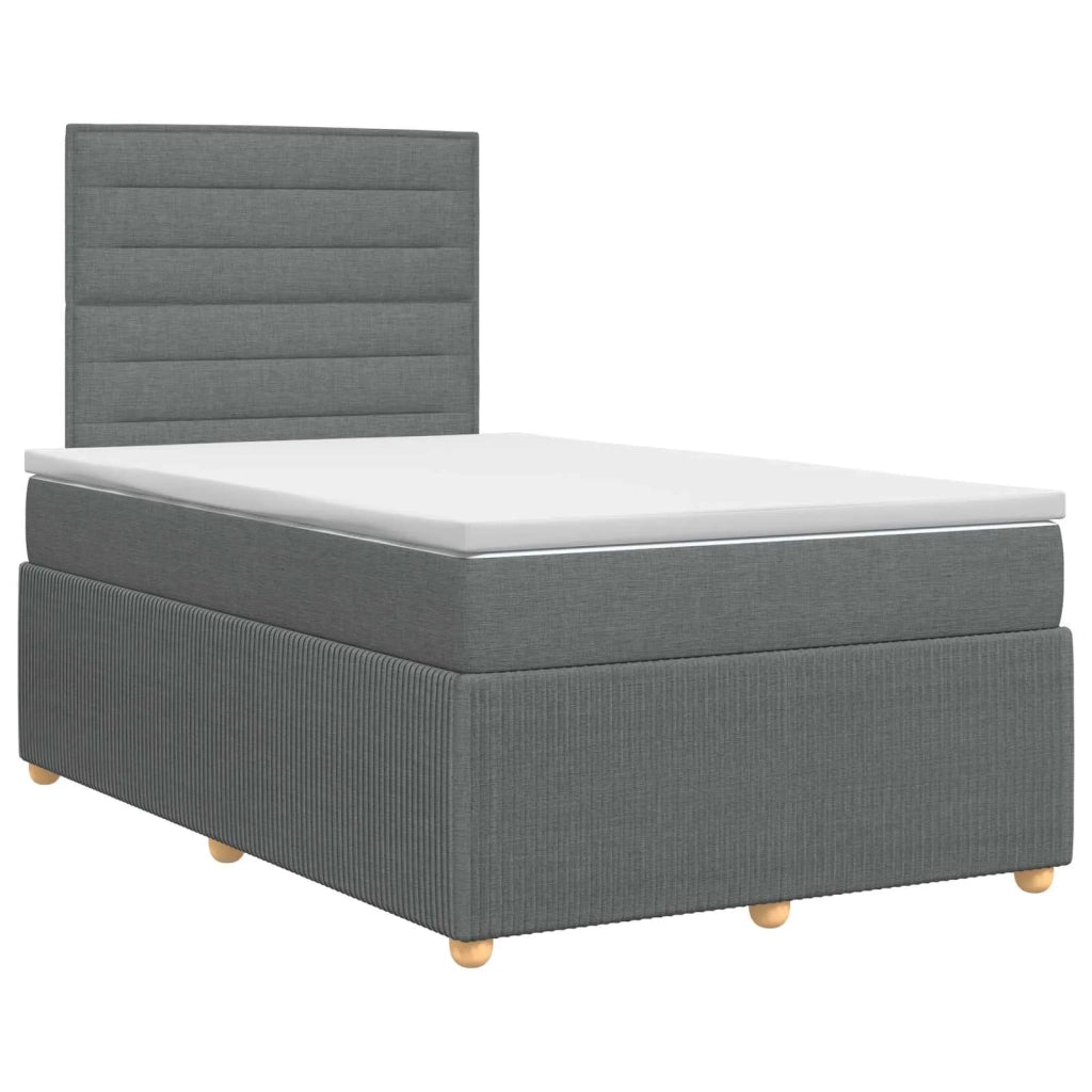 Letto box spring con materasso Grigio Scuro 120 x 200 cm 3454362