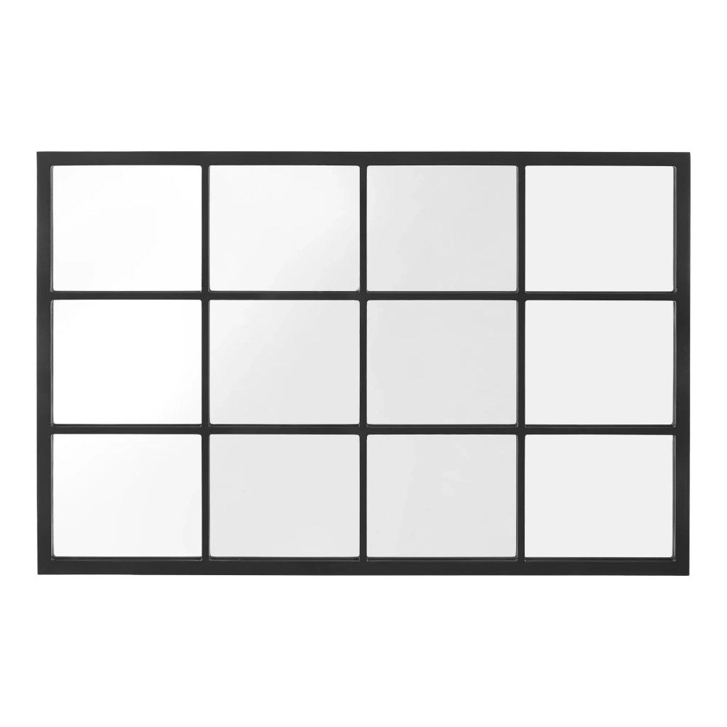 Specchio da parete rettangolare 90 x 60 cm nero opaco 03_0007900