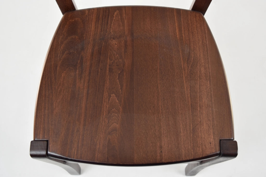 Set 2 Sedie Venice Tommychairs, robusta struttura in legno di faggio verniciata in noce e seduta in legno