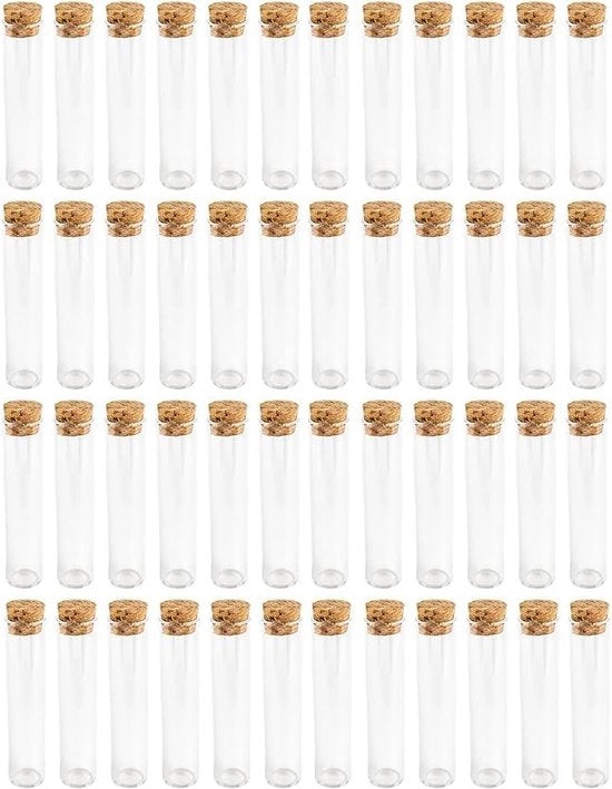 Set di flaconi in vetro di alta qualità 10 cm - Pacchetto da 48 - Regalo di nozze per ospiti.
