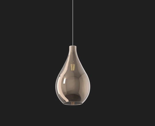 SOSP. OTTONE SAT. 3 LUCI TONDA VETRI (1 MEDIO AMBRA+2 MEDI BRONZO) 1193OS-S3 TM-AB
