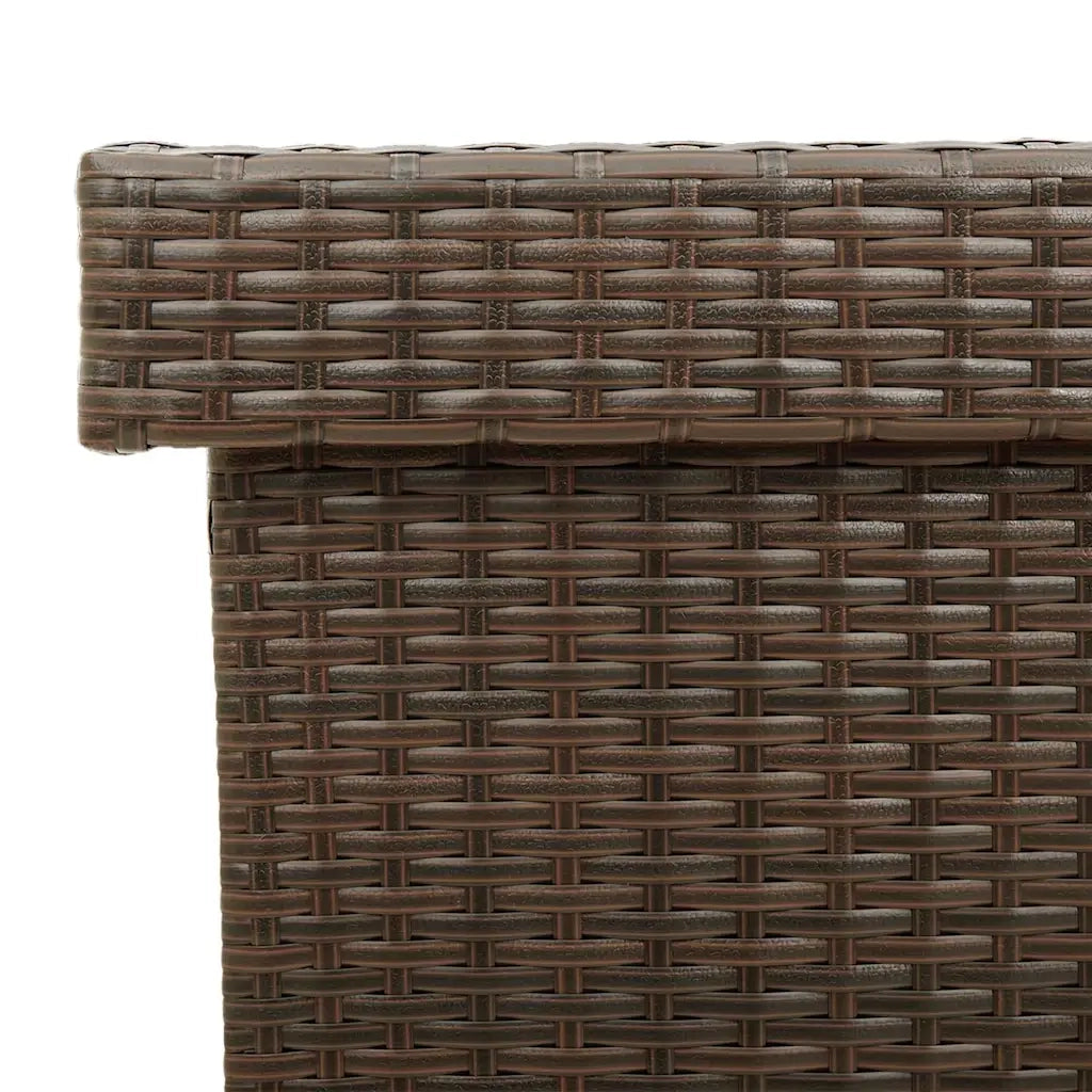 Contenitore da Giardino con Ruote Marrone Polyrattan CFW4963524