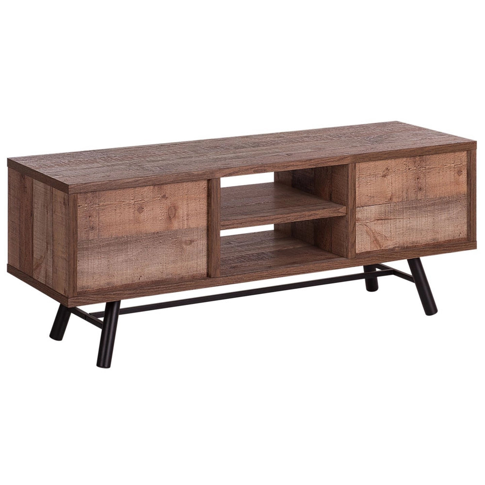 Mobile TV in legno chiaro fino a 57ʺ TV consigliato 2 ripiani 4 cassetti minimalista