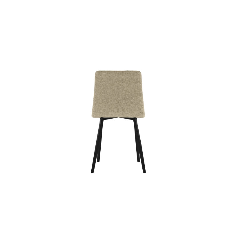 Sedia rivestita in tessuto easy-clean Gambe in metallo verniciato Ariel 46cm X 55cm H 87.5cm Stones