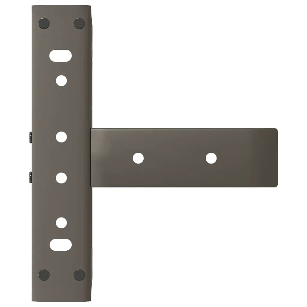 Gambe per Tavolino da Caffè a Forma di T 2 pz Nere 30x25x(30-31) cm Acciaio 4013003