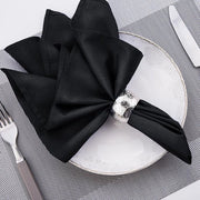 Set di 12 tovaglioli in cotone neri – 46 x 46 cm – Lavabile e Riciclabile